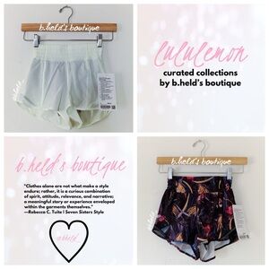 🖤🧪🌸 lululemon Floral Elixir Hotty Hot Short 2.5" Bundle Size 0 New NWT